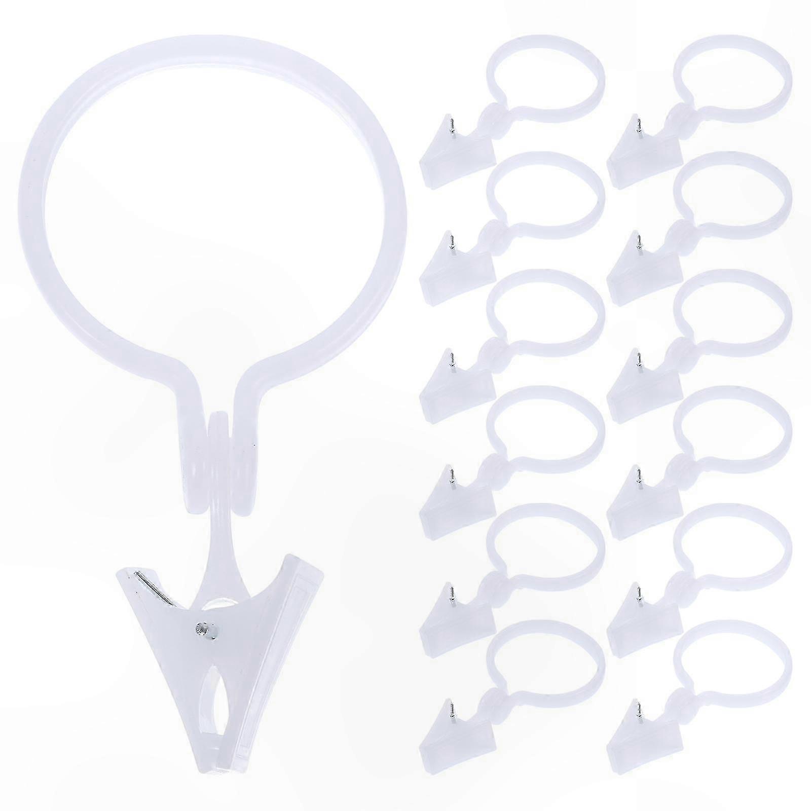 80 Pieces Curtain Rings with Clips for Hanging Drapes and Curtains