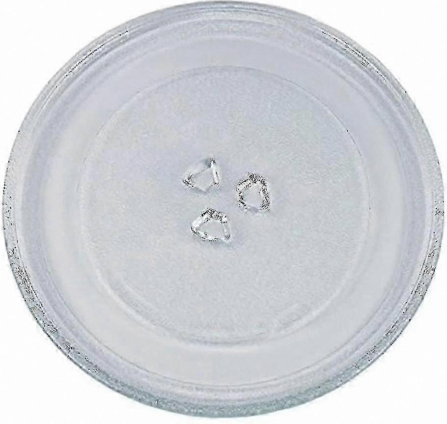 Microwave Oven Glass Turntable Plate with Three Attachments, 24.5cm Diameter for Universal Fit