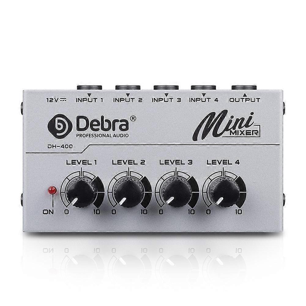 DEBRA M094 4-Channels Audio Mixer Musical Instrument Live Streaming Reverb