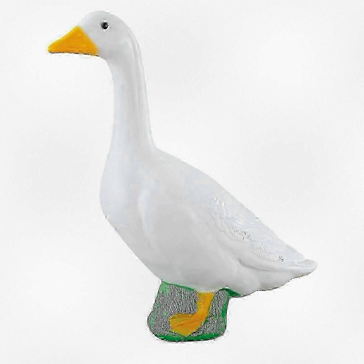 芝生の装飾用の白いプラスチックのガチョウ、Gagglevilleによる高さ20cmの大きな庭の装飾品