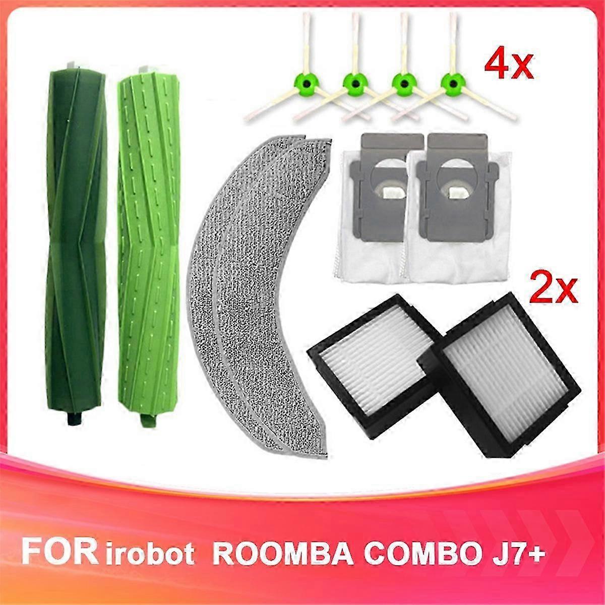 compatible Irobot Sweeper Accessories ROOMBA COMBO J7+ Main Brush Side Brush Filter Cloth Dust Bag-jc