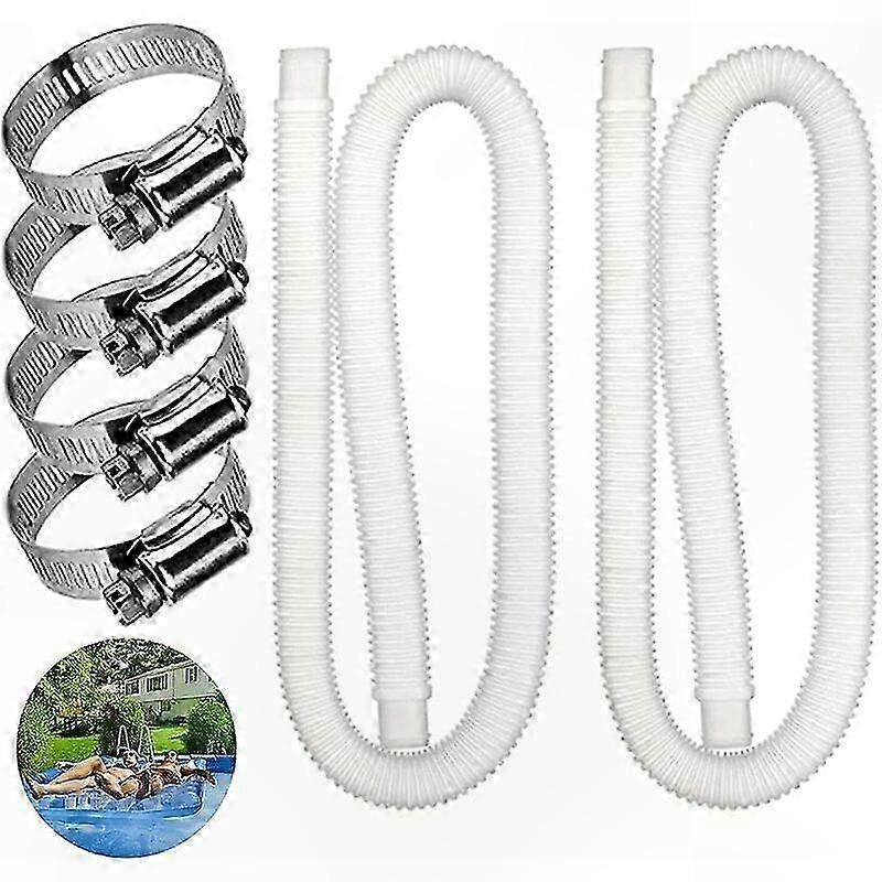 2-Pack Pool Filter Pump Hose for Above Ground Swimming Pools Replacement