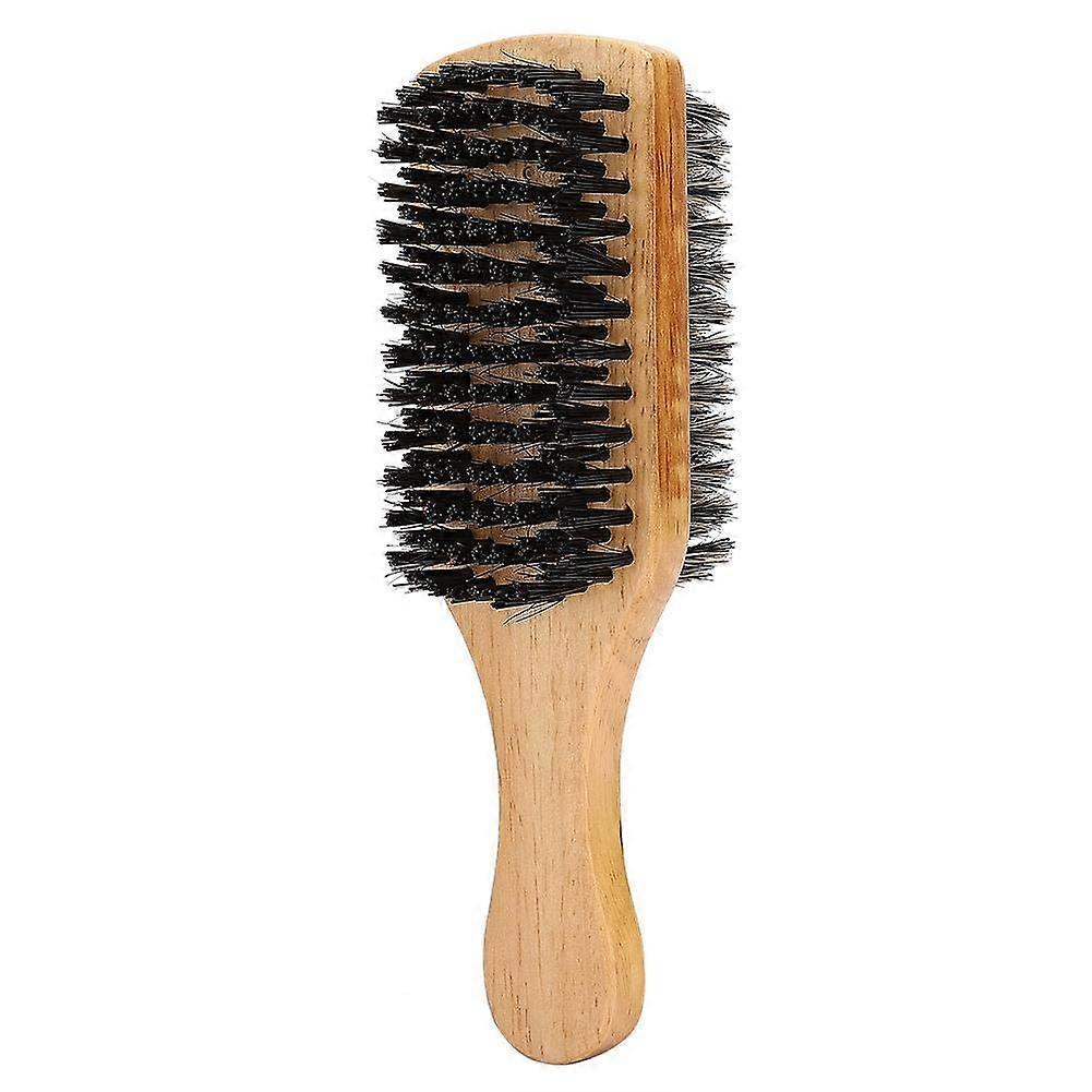 Men Double Sided Beard Brush DualSided Bristle Grooming Tool For Beard Care And Shaving