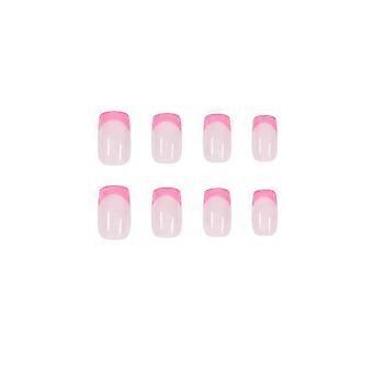False Nail Tips Fake Artificial Art Diy Finger Cover Finished Removable Pink Short White Temperament