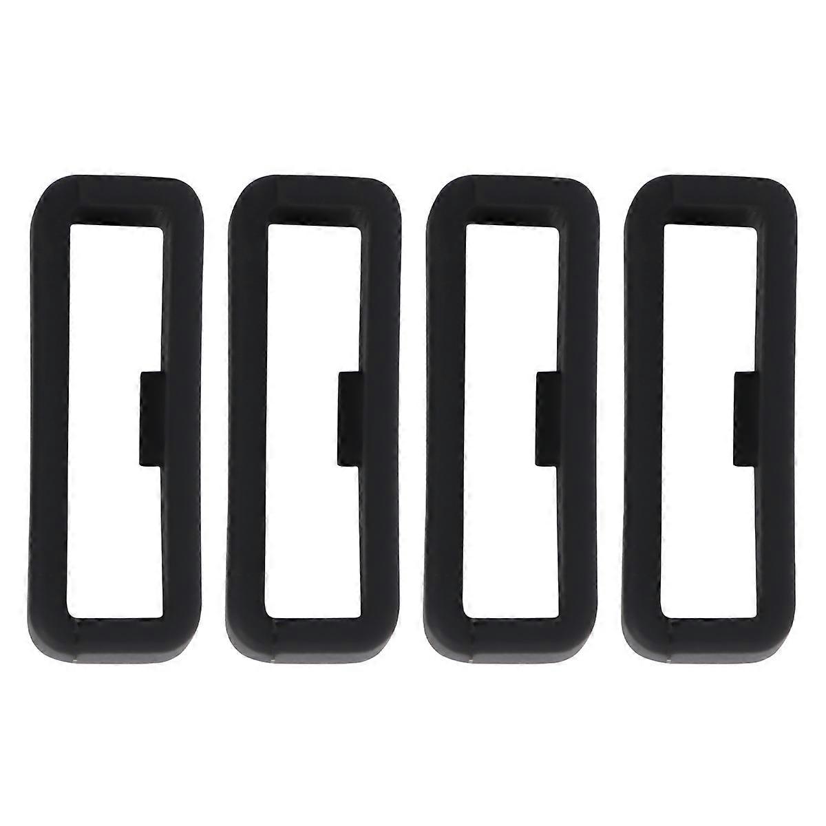 Black Silicone Watch Strap Loop Keeper for Secure Fit and Comfortable Wear 20mm Inner Diameter