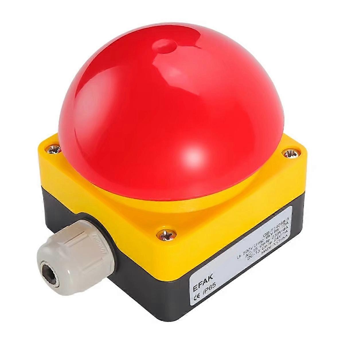 Foot/Hand Switch IP65 EFAK Mushroom Head Emergency Stop Push Button Switch Self-Locking Self-Resetting Anti-Sho A