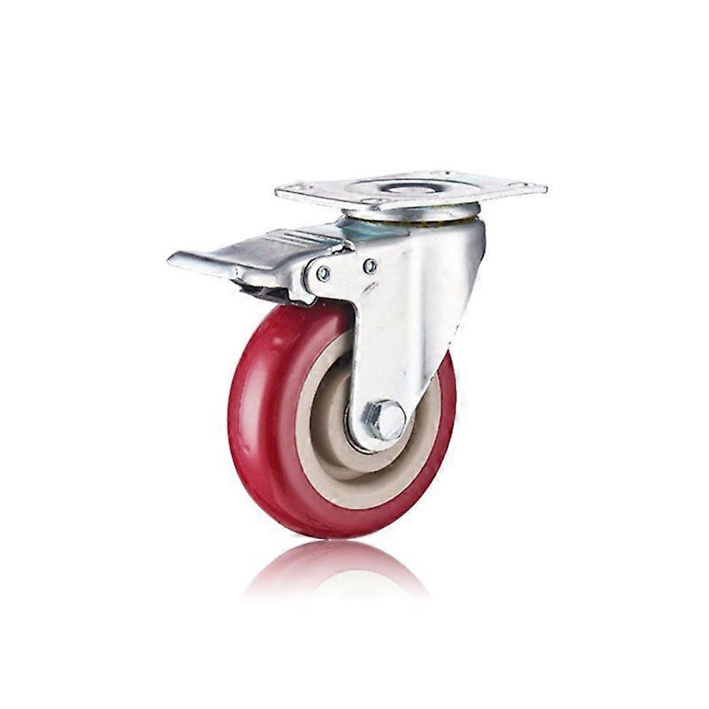 75mm Swivel Castors with Brakes and Screws - 360 Rotation - for Pallet Furniture - Max Lo