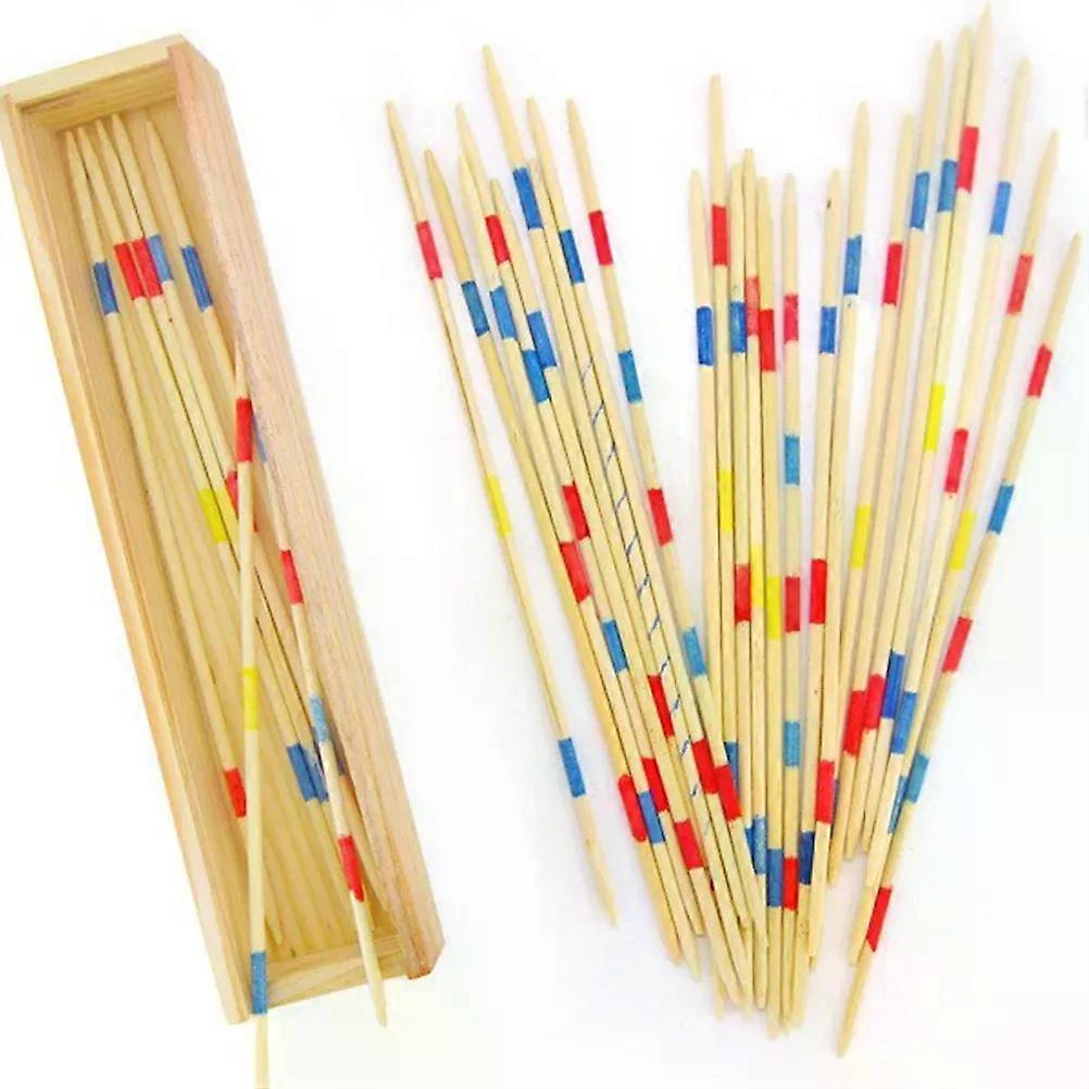 1 Set Traditional Mikado Spiel Pick Up Sticks With Box Multiplayer Game Educational Wooden Board Games Stick