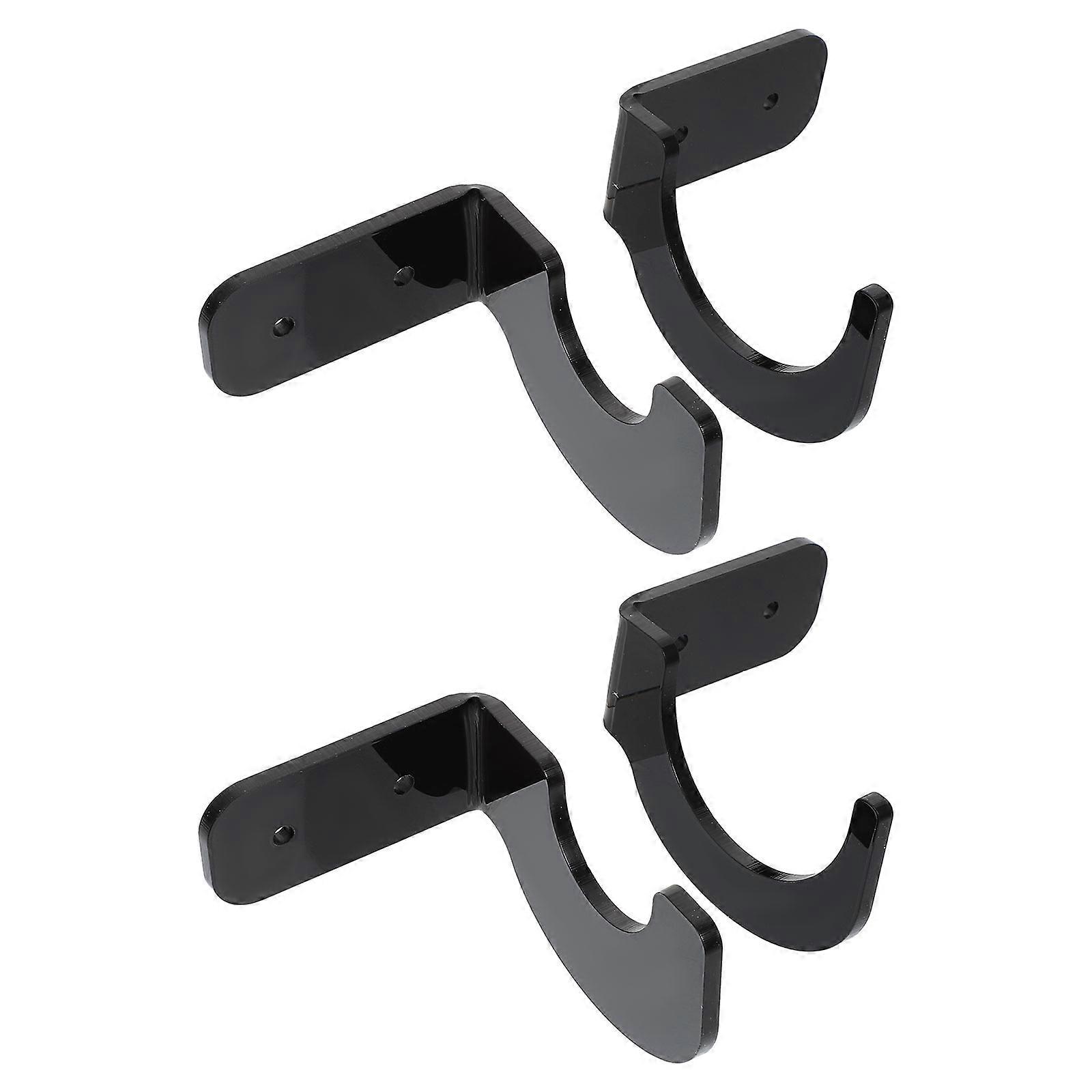 2 Pairs Acrylic Bat Storage Stands, Durable Display Racks for Baseball, Tennis & Hockey Bats, Wall Mounted for Space Saving Organization