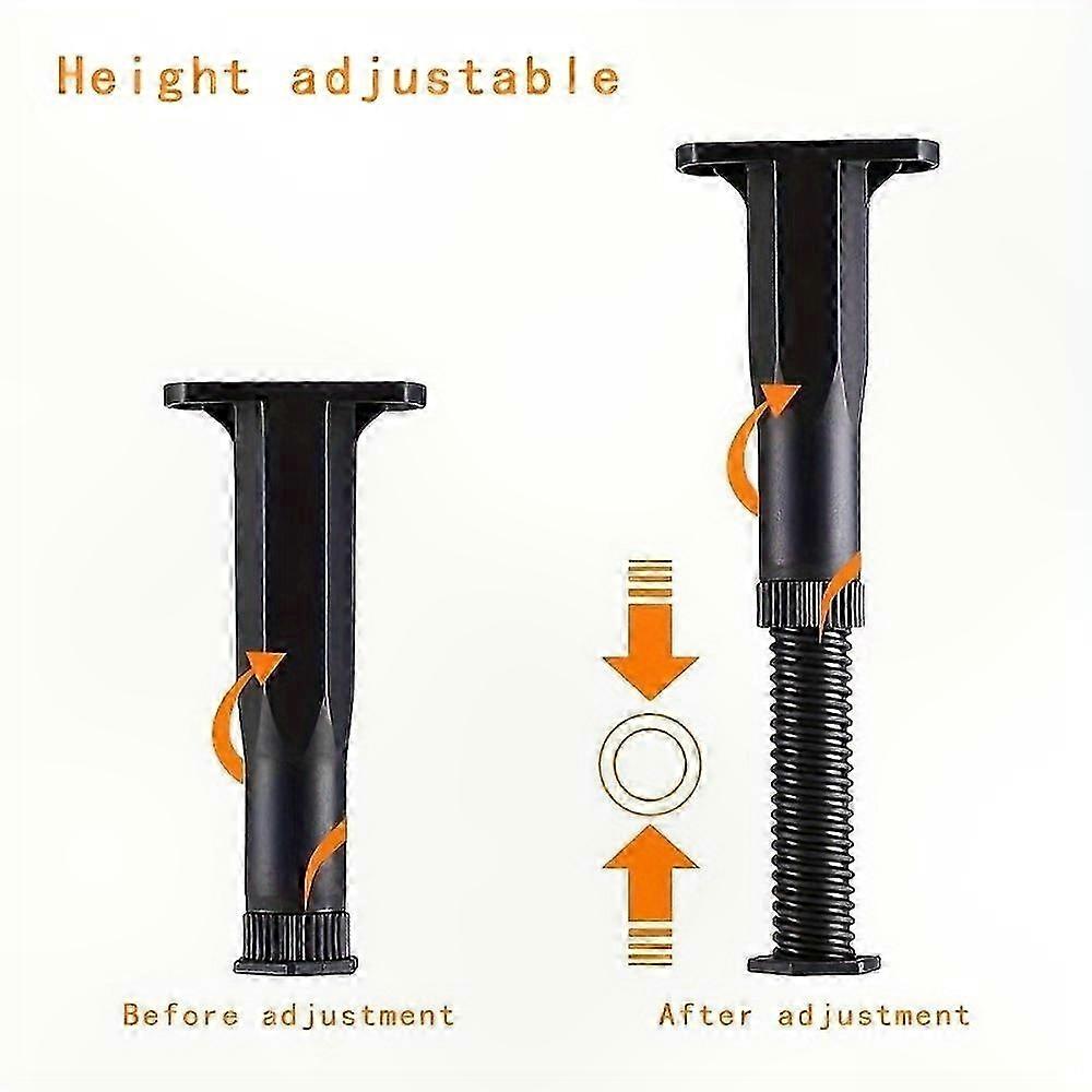 調節可能なベッドフレームサポート脚、家具フレーム用交換脚4個パック、ベッド用センター高さ調整