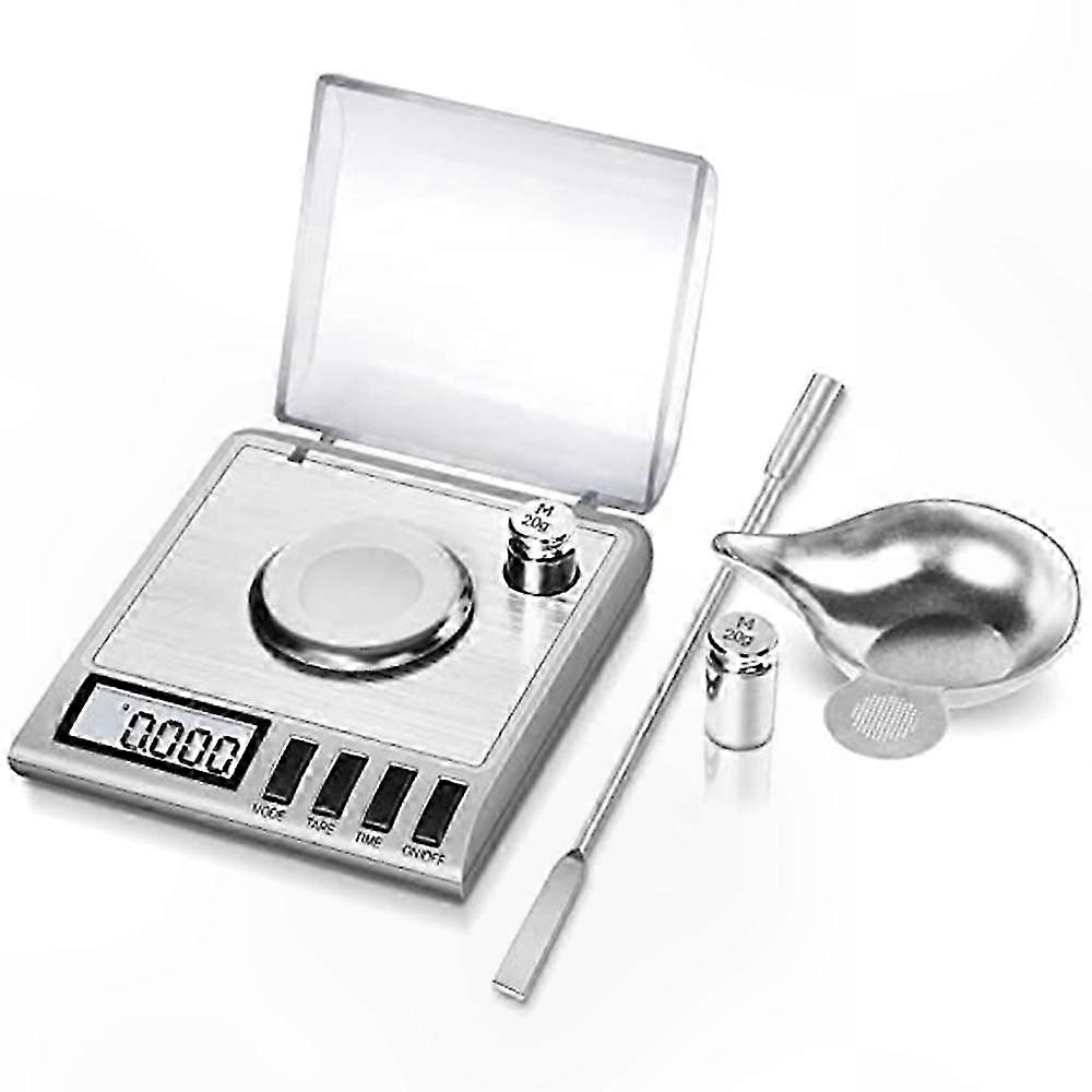 Precision Digital Scale 50g x 0.001g for Jewelry and Powder with Calibration Weights