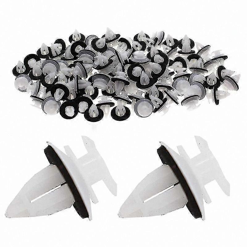 100 Pieces Plastic Rivets Clips for Car Door Panels and Trim Fasteners Compatible with Multiple Models