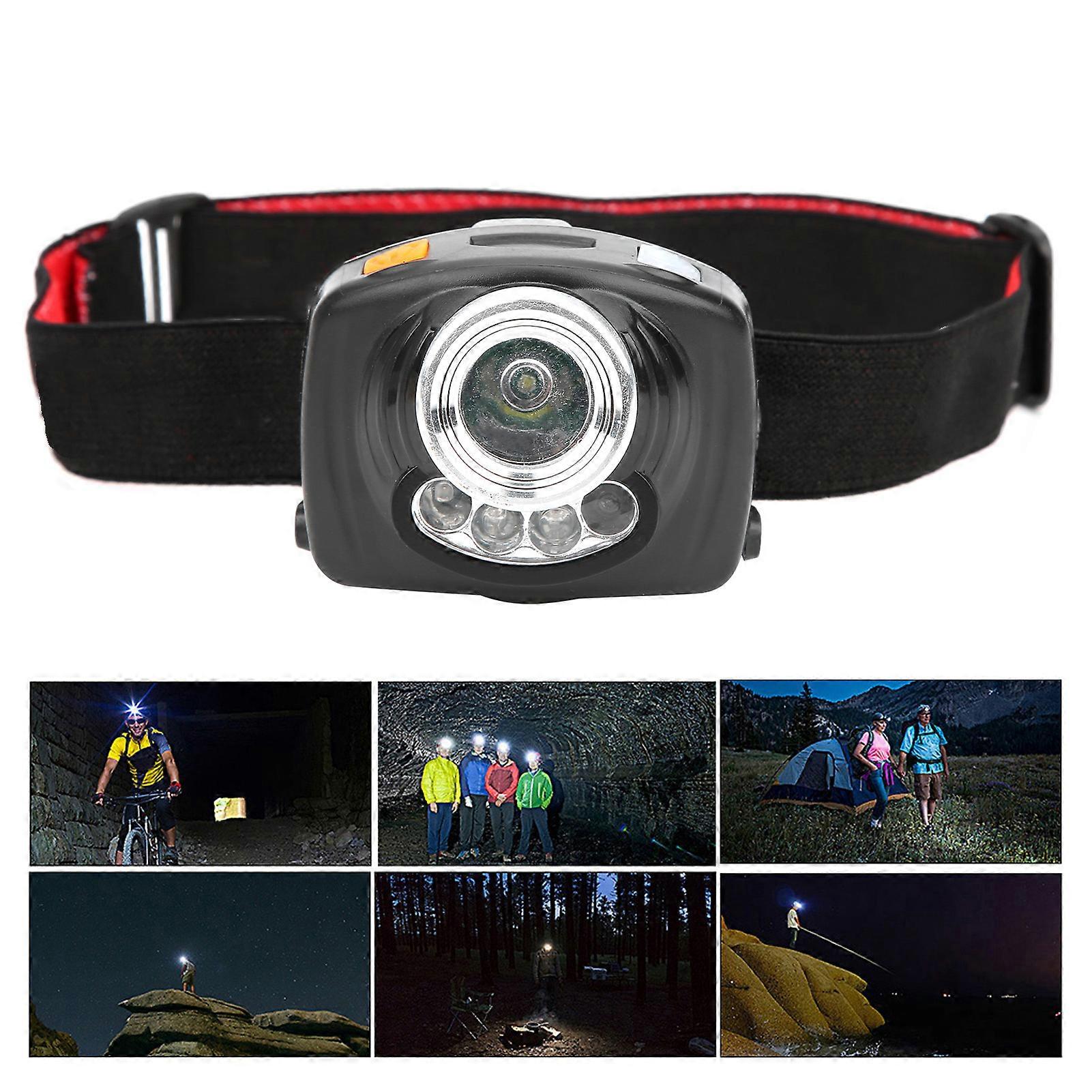 Induction LED Headlamp Waterproof Black with Mosquito Repellent Light