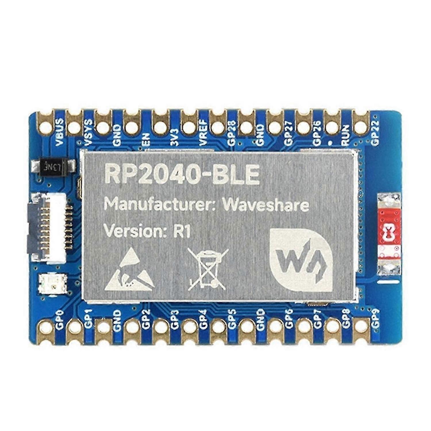 RP2040-BLE Microcontroller Bluetooth Development Board Dual-Mode Bluetooth 5.1 FPC 8PIN Port Multi-Function GPIO Pin
