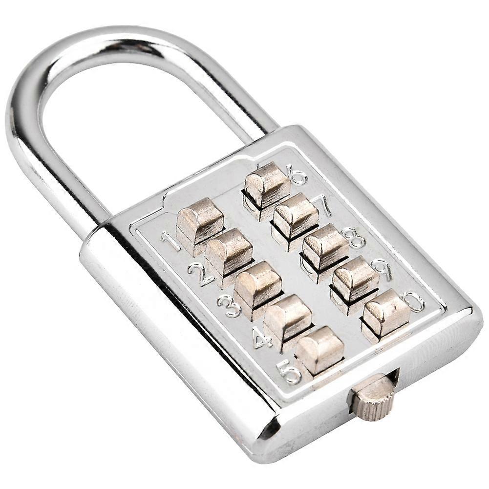 10 Digit Push Button Combination Padlock with Password Blind Push Button Padlock