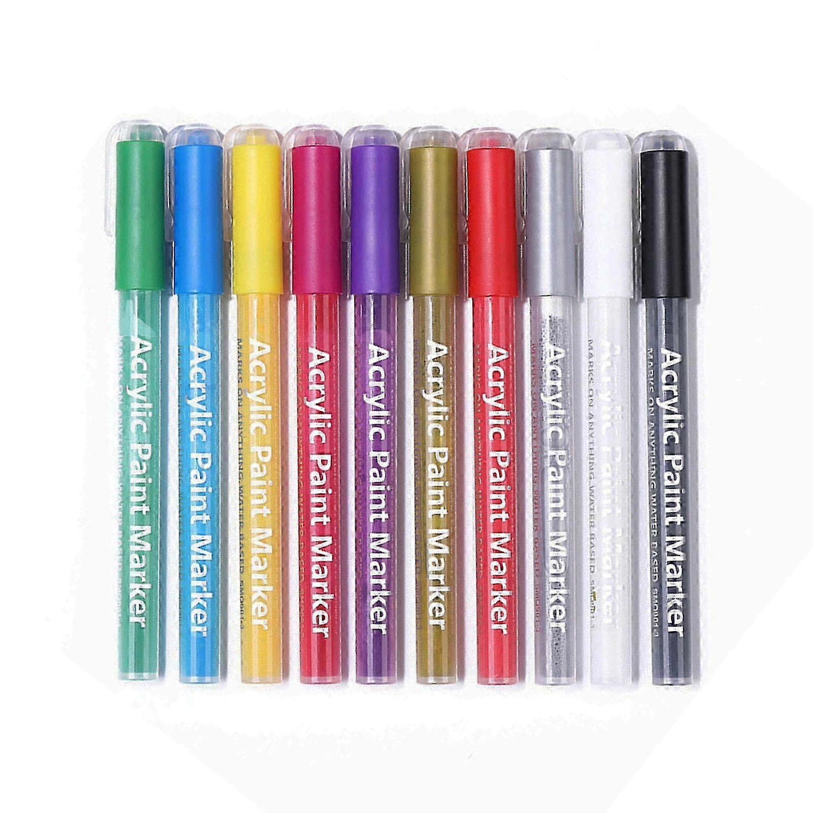 10PCS Nail Pen Nail Polish Pen Quick Dry Long Lasting DIY Abstract Lines Painting Pen For Nail Line Drawing Dotting Floral Design DIY Nail 10X 3ml