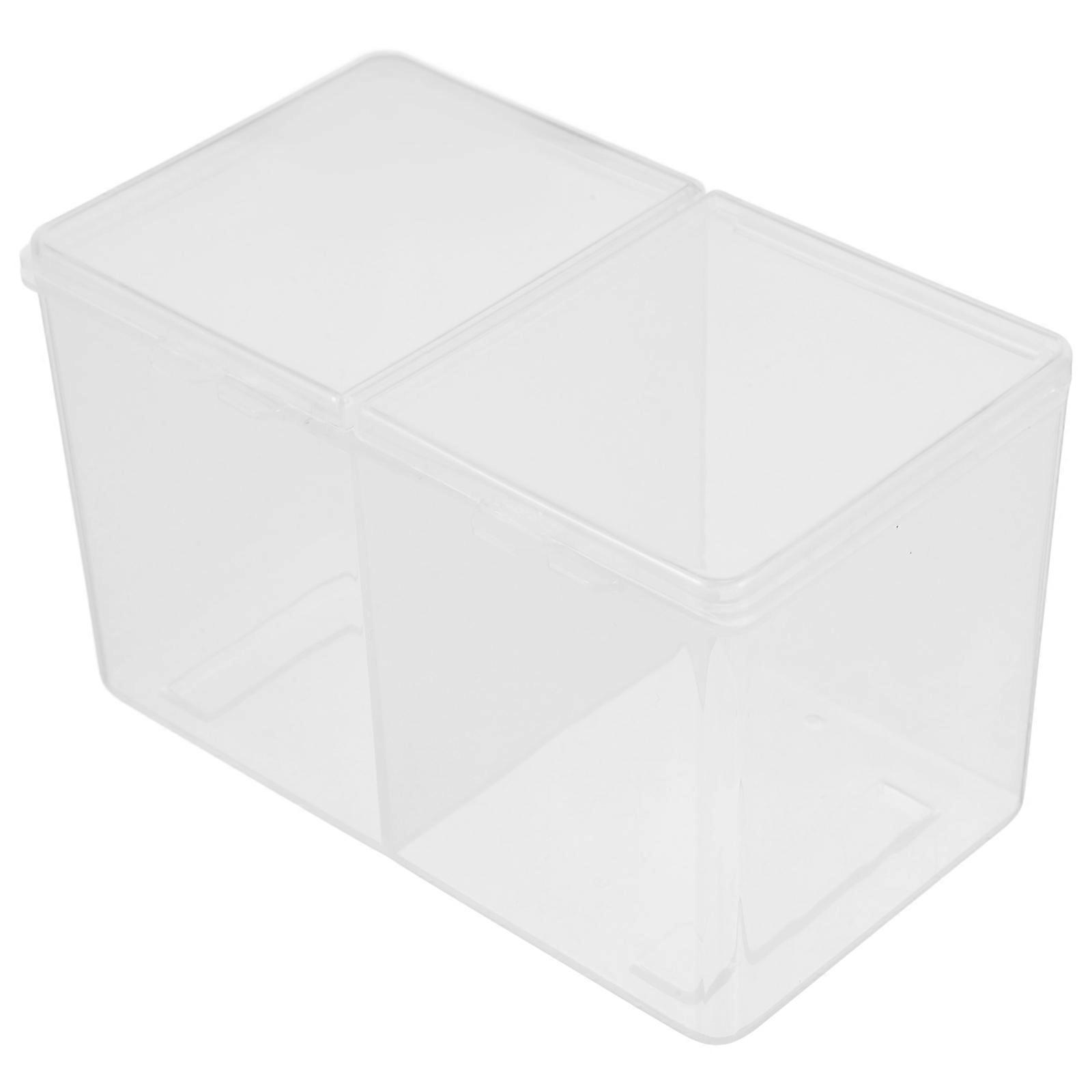 Cosmetics Storage Box Makeup Cotton Storage Case for 6Pcs White