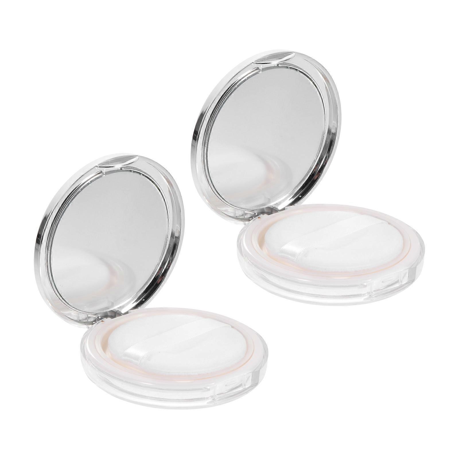 Powder Storage Case Flip-Type Powder Boxes for Females 2Sets Durable