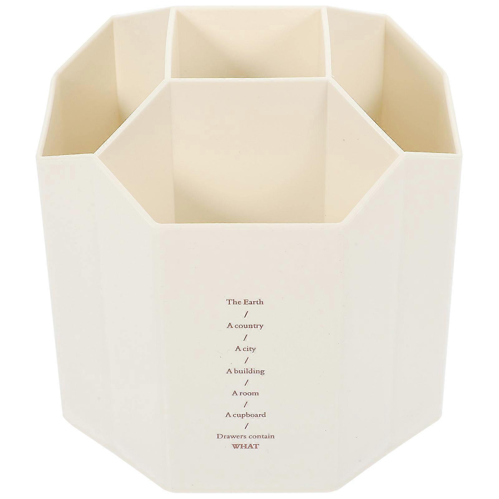 Makeup Brush Holder Plastic Rotating Storage Bucket for 3Pcs Brush Set