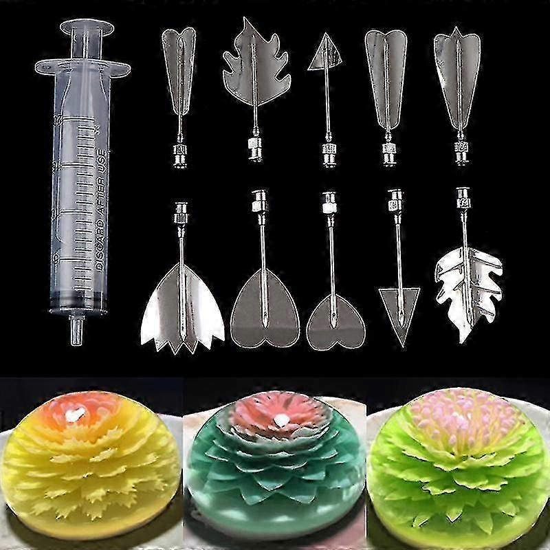 3D Jelly Flower Art Nozzle for Cake Decorating, Gelatin Pudding