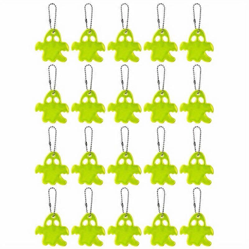 20-Piece Keychain Set with Double-Sided Reflective Design �C Stylish Fun Halloween Night Accessories, Ideal Gifts