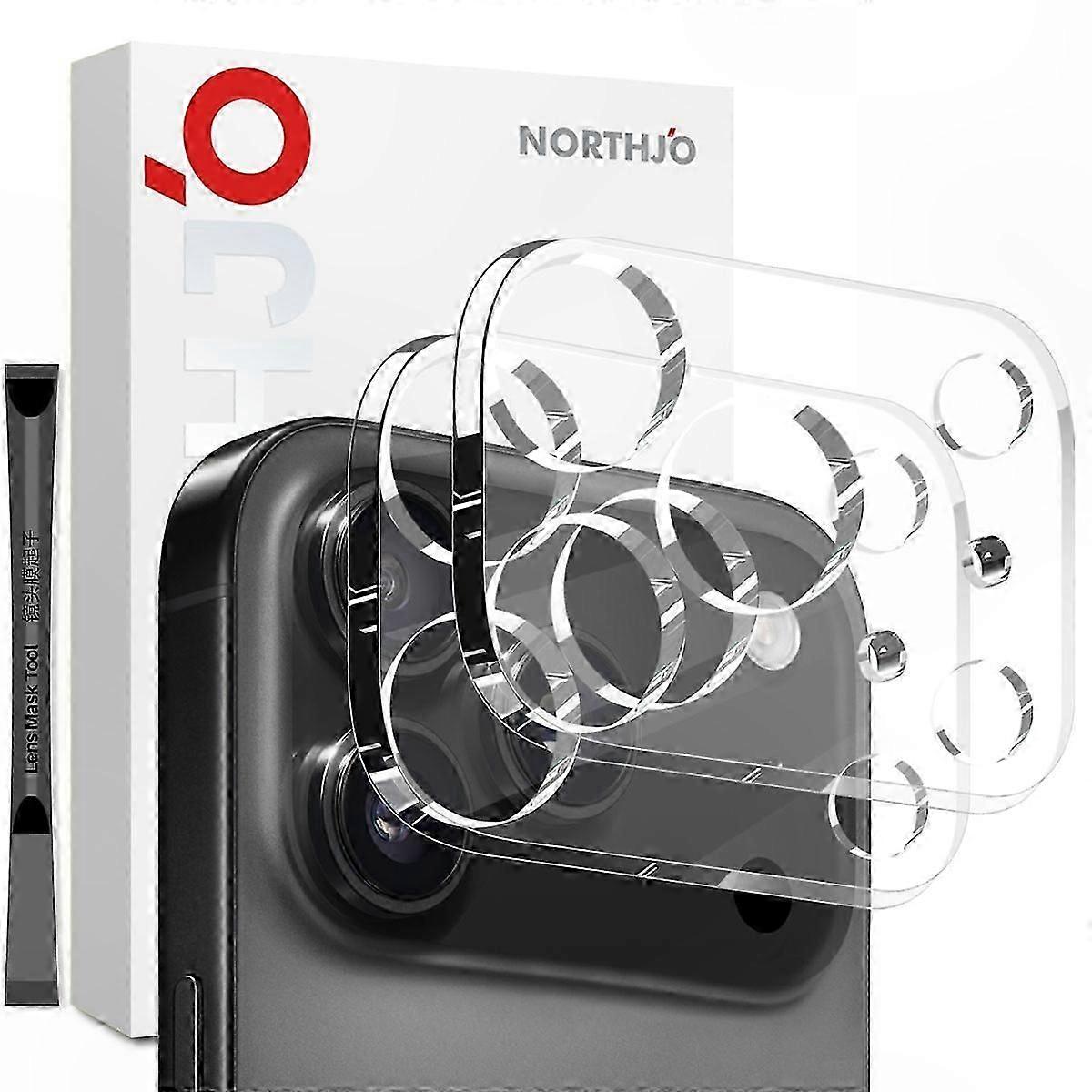 2-Pack Tempered Glass Camera Lens Protector for 17 Pro Max, Clear 3D Full Coverage Lens Film