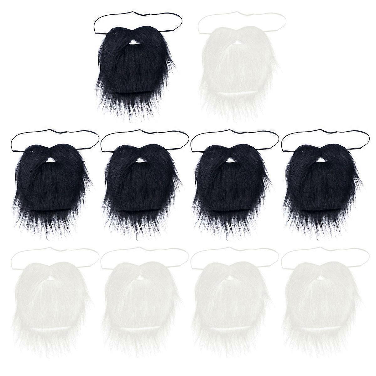 False Beards Long Beard Costume Prop for Decoration 10Pcs Assorted Color