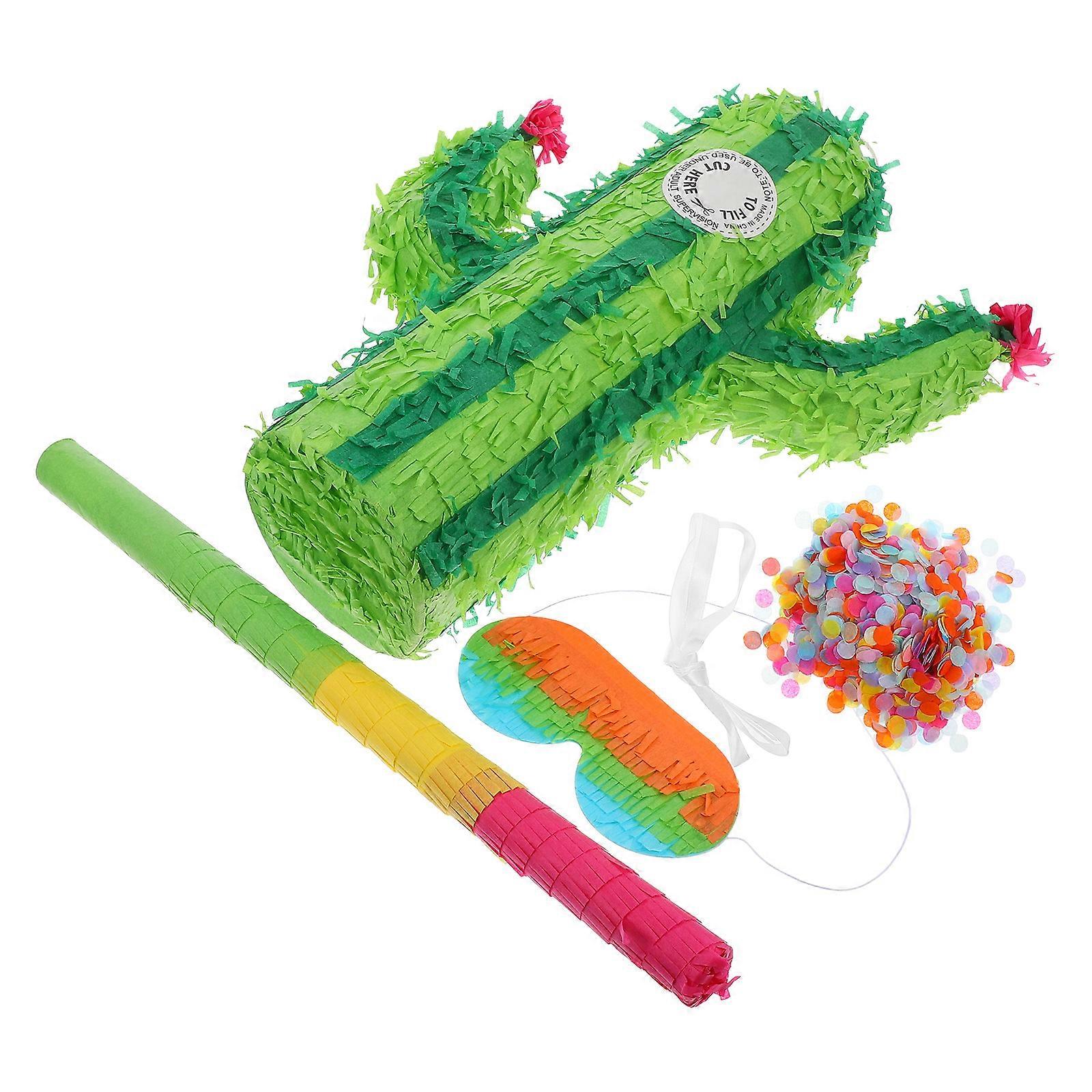 Event Pinata Decor Cactus Pinata for Birthday Party 2Sets Multi Color