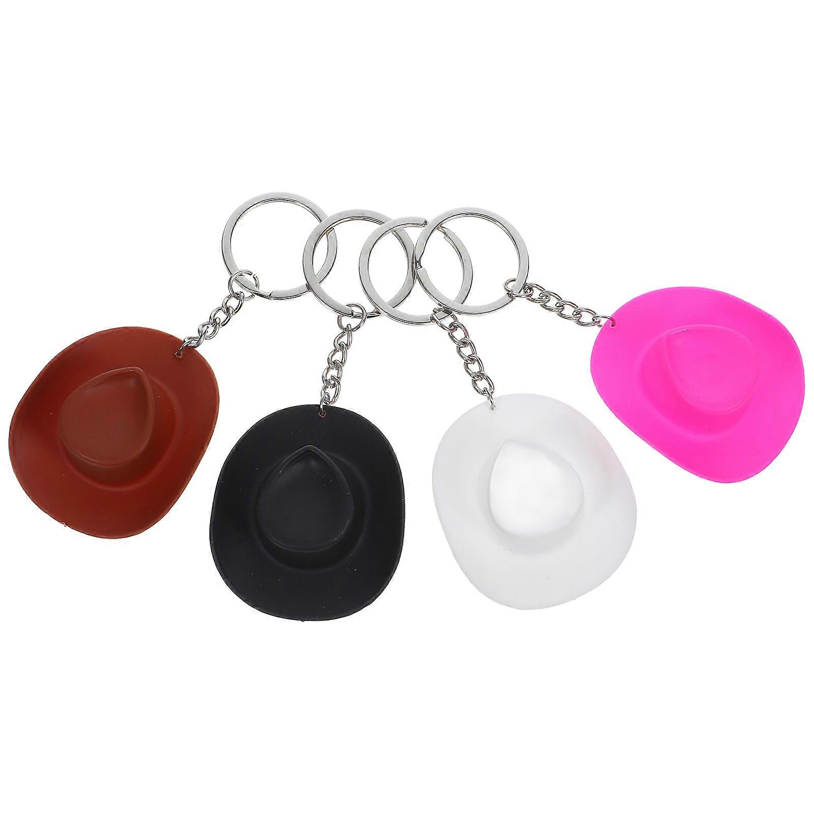 Western Hat Keychain Mini Hat Keychain for Key Storage 16Pcs Set