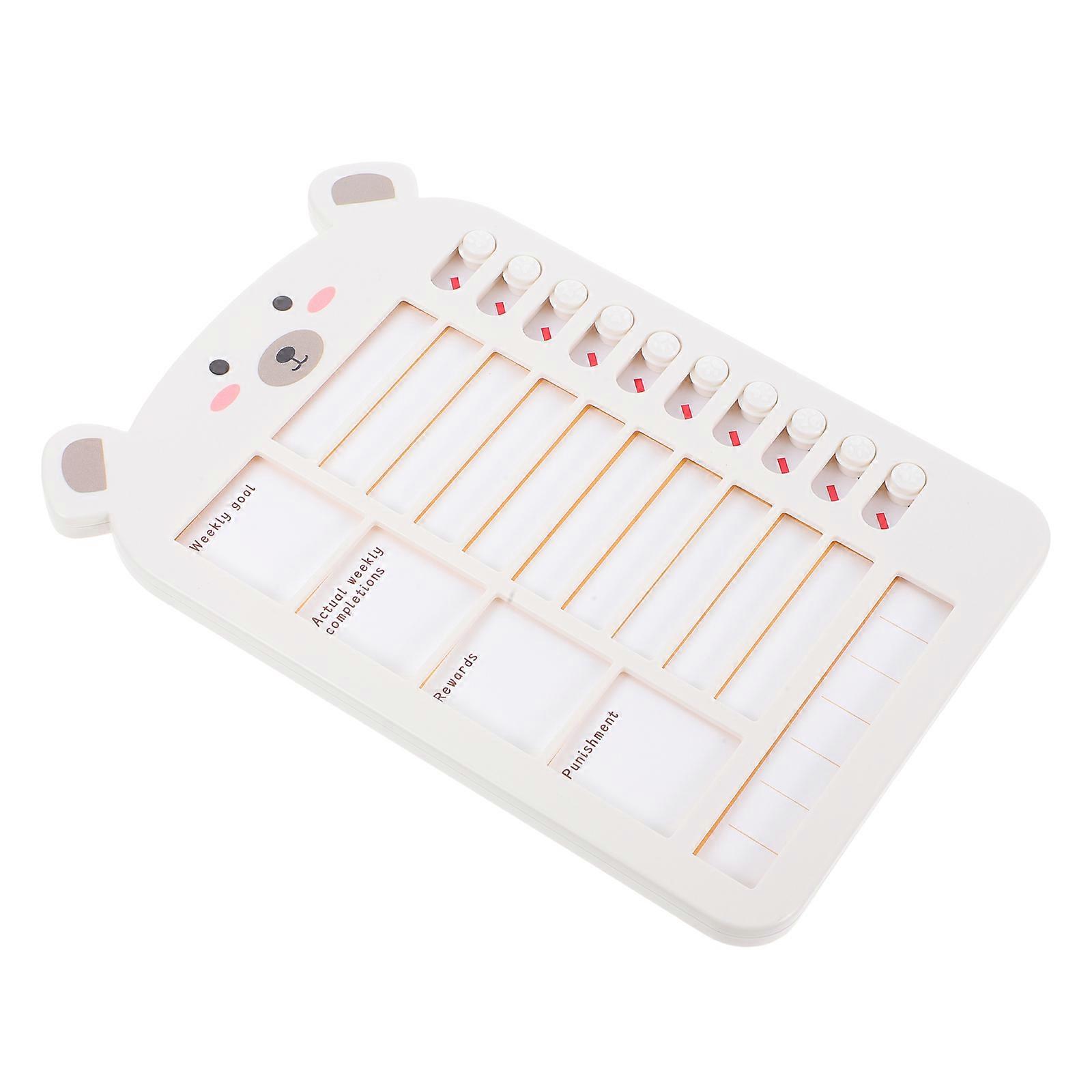 Kids Routine Chart Chores Board for Daily Use 2Pcs Beige Set