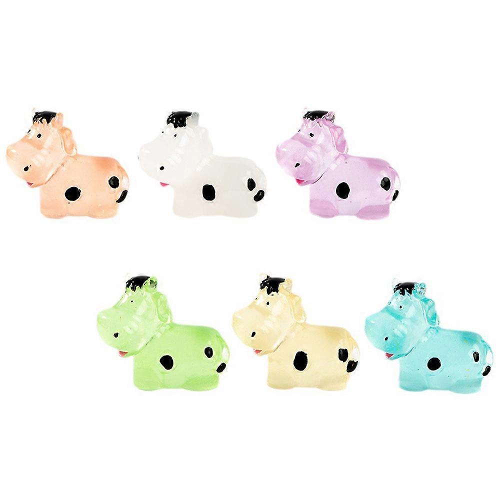 Miniature Cow Figurines Assorted Color Lawn Decor 24 Pcs Ideal for Garden