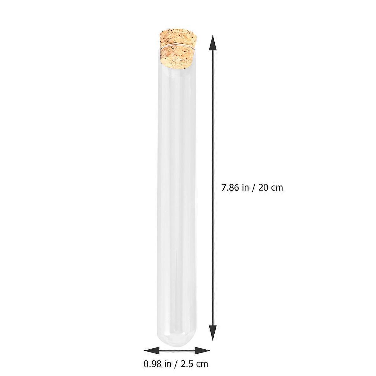 Transparent Glass Test Tubes for Scientific Experiments 10Pcs Corked