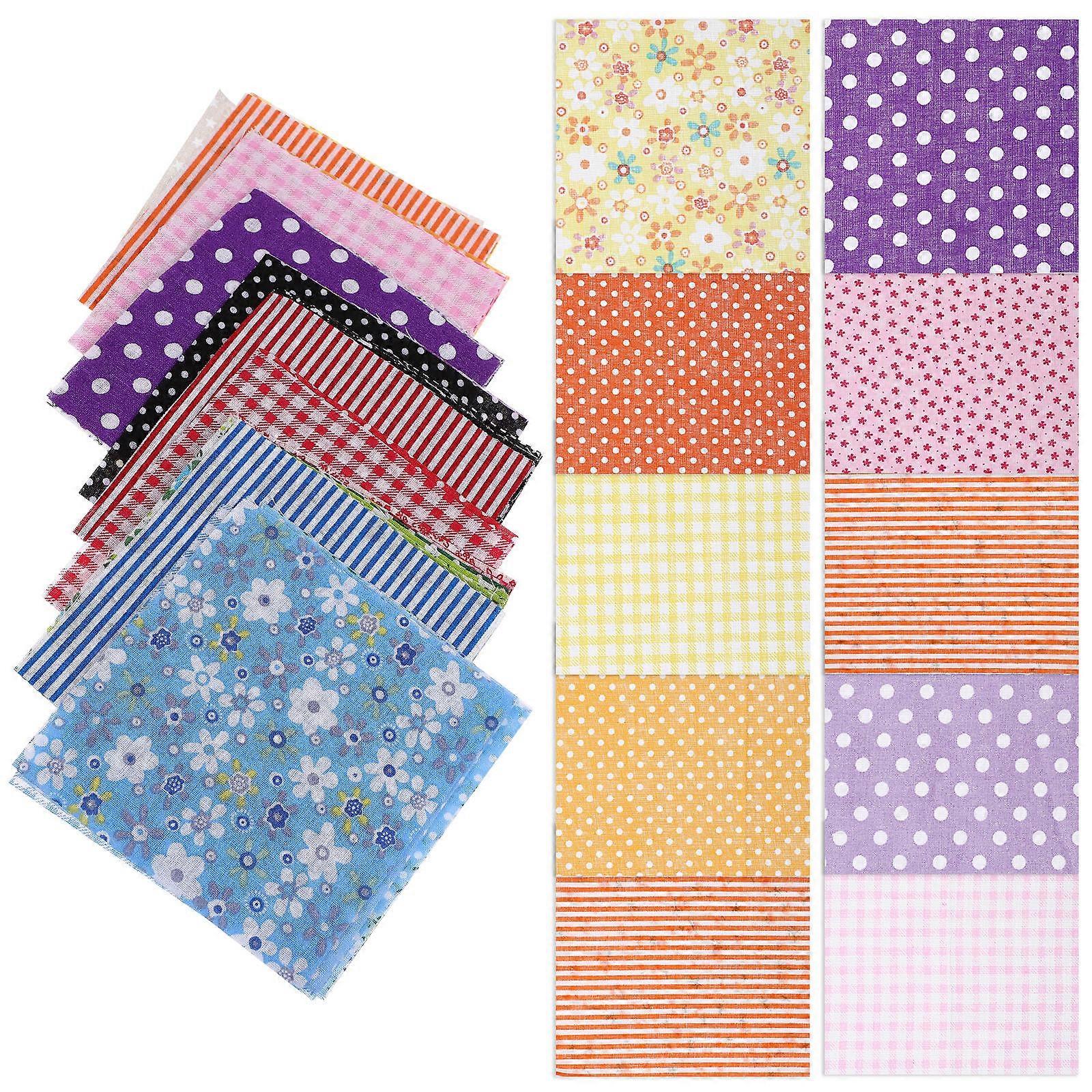 150 Pcs Square Printed Cotton Quilting Fabric Squares Suitable For Women DIY Enthusiasts Ideal For Art Craft Projects