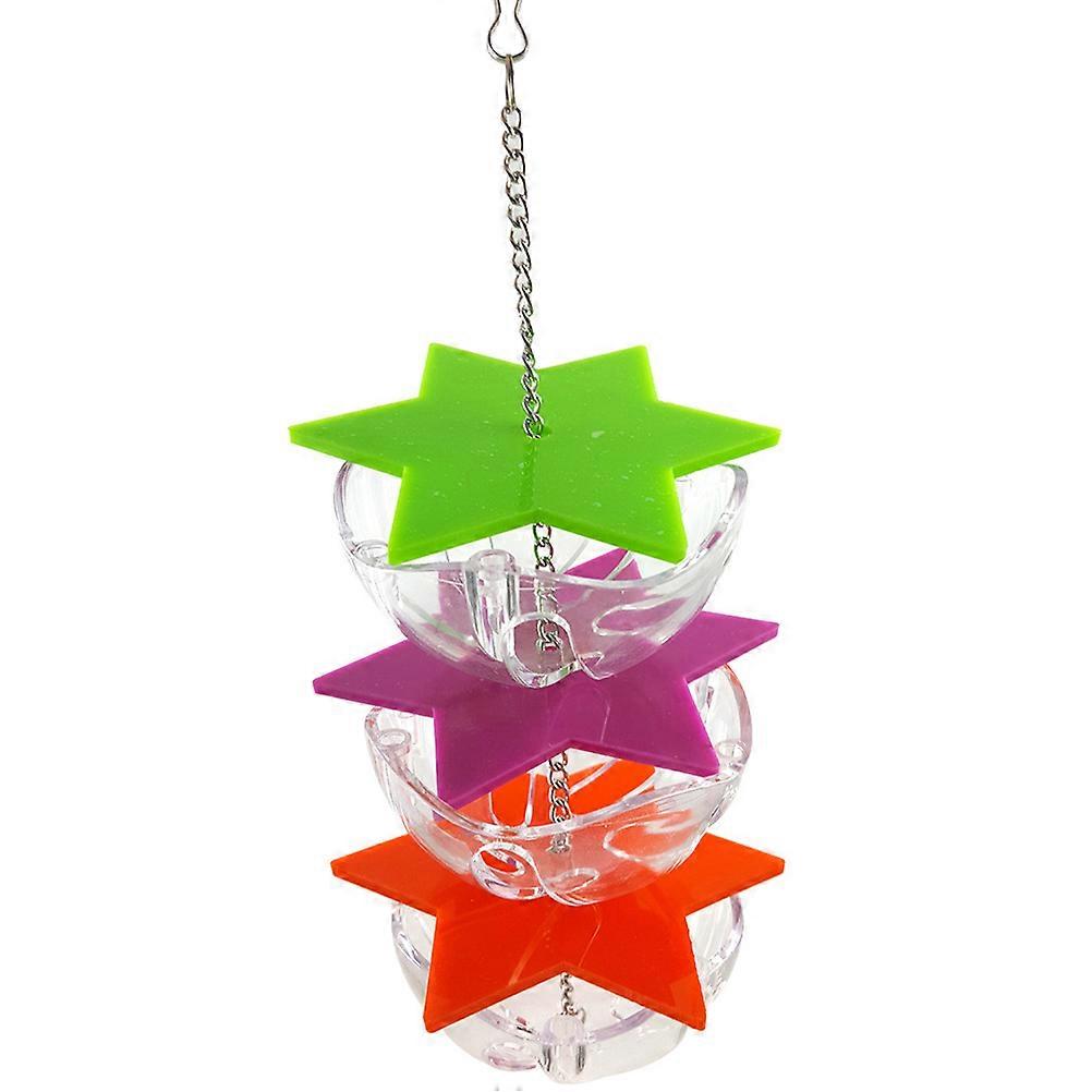 Bird Foraging Toy Parrot Hanging Treat Interactive Hanging Design Assorted Color Prevent Negative Behavior 1Set