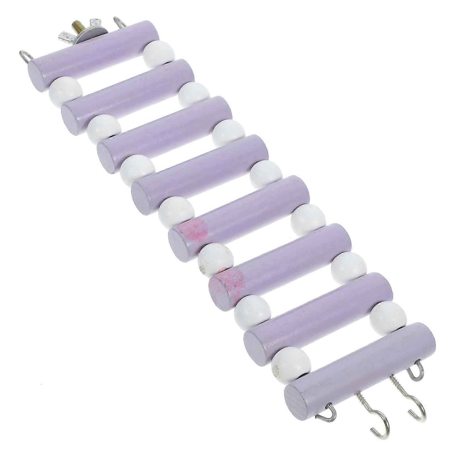 Small Animal Wooden Hamster Ladder Toy for Climbing Set with 4Pcs Bridges