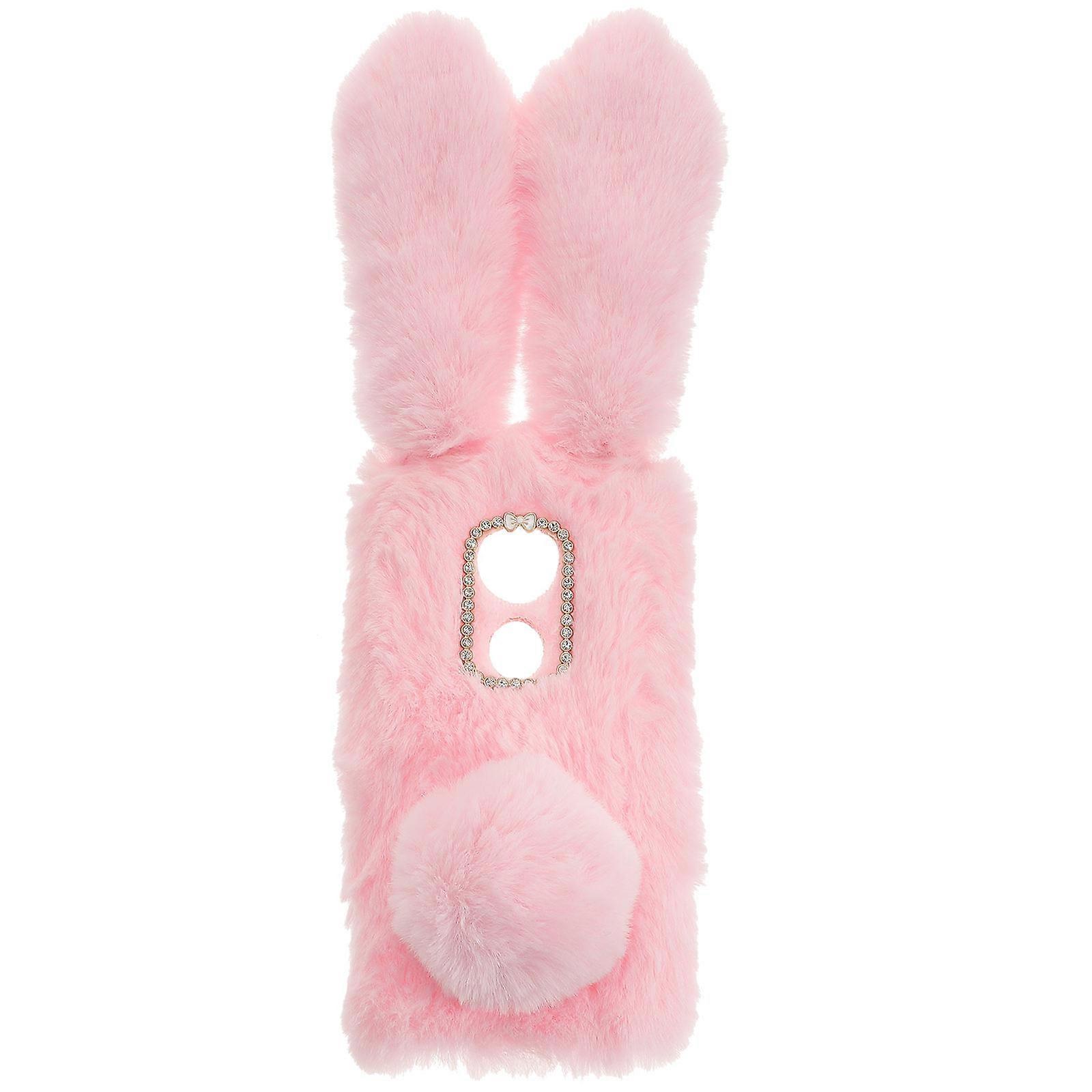 Kawaii Rabbit Phone Case Compatible TPU Cellphone Protector Daily Use Pink 1Set