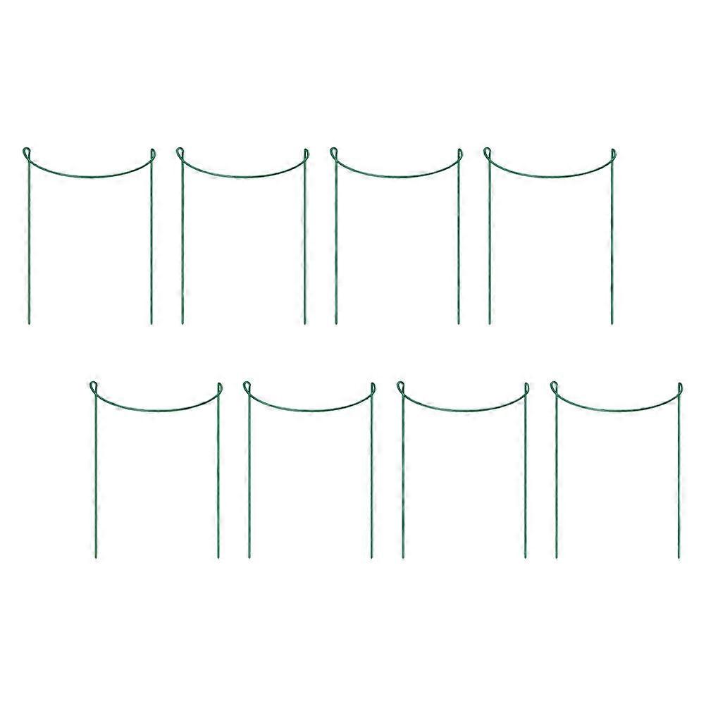 Plant Support Stakes 16 Pcs Half Round Rings For Flowering Plants Garden Use Size 20X35CM Sturdy Iron Material Support