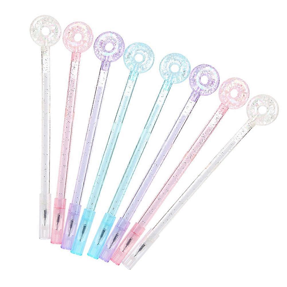 Doughnut Shape Gel Ink Pen 8Pcs Cute Pens For Students Crafting Assorted Color Quick-dry Ink