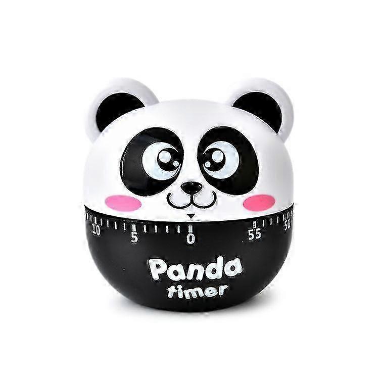 Kitchen Egg Timer Cute Classroom Timer Panda Shaped Mechanical Kitchen Baking Cooking Timer Reminder 60 Minutes (black)1pcs) 2025
