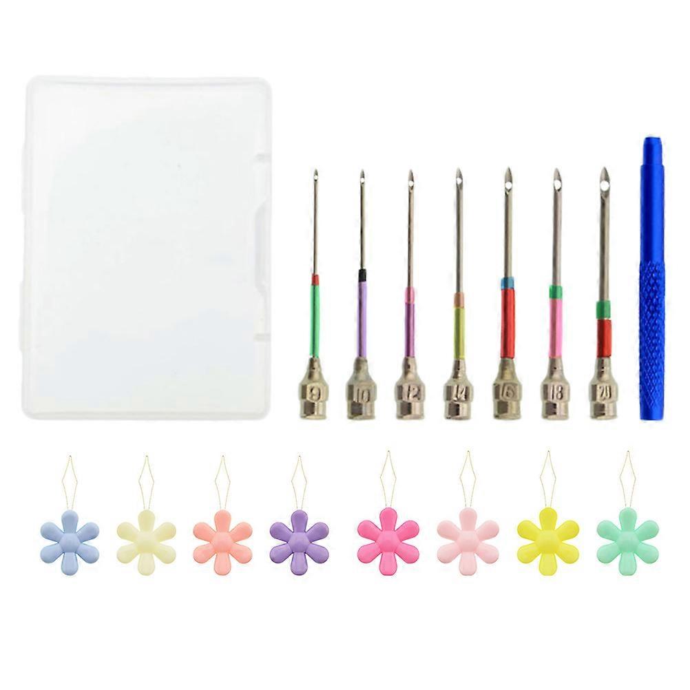 Punch Needle Embroidery Pen Set for Storage 18Pcs Crewel Needles