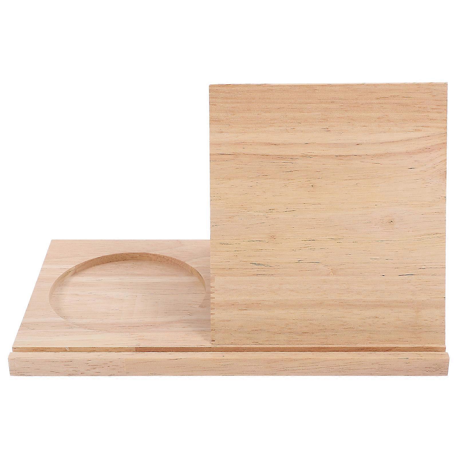 Book Rest with Cup Holder Wooden Triangle for Home 3Pcs Portable Book Shelf