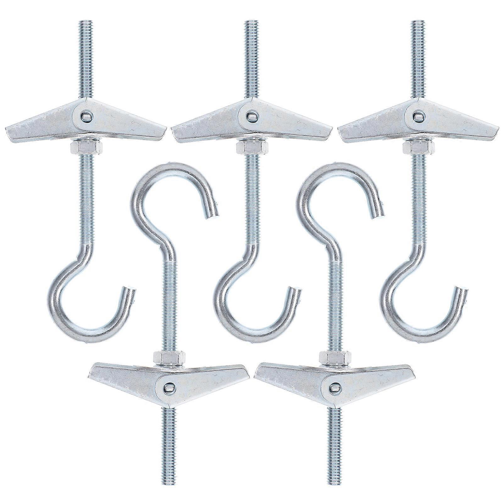 5 Sets Toggle Bolt For Heavy Duty Anchoring Suitable For Cement Fiber Board Mounting 5.50X2.00X1.00CM Durable Carbon Steel With Simple Design