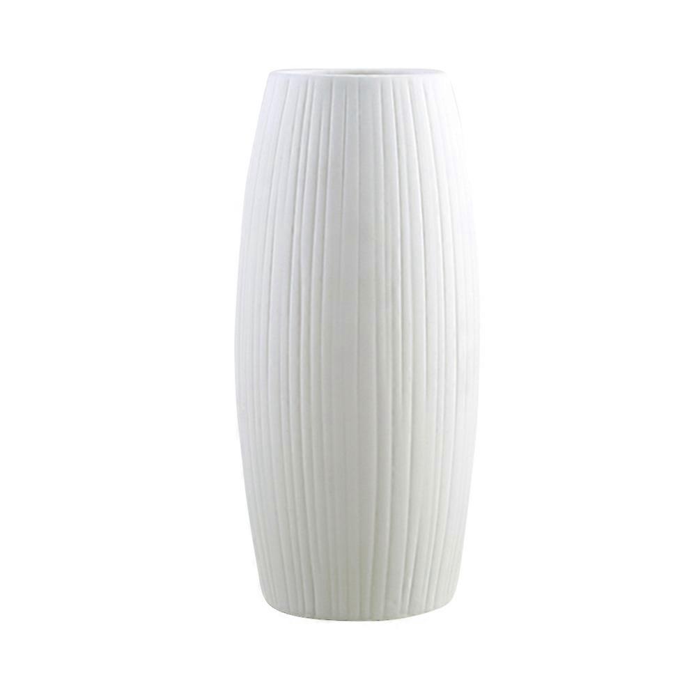 Textured Decoration Vase for Decoration 2Pcs White Ceramic Flower Container