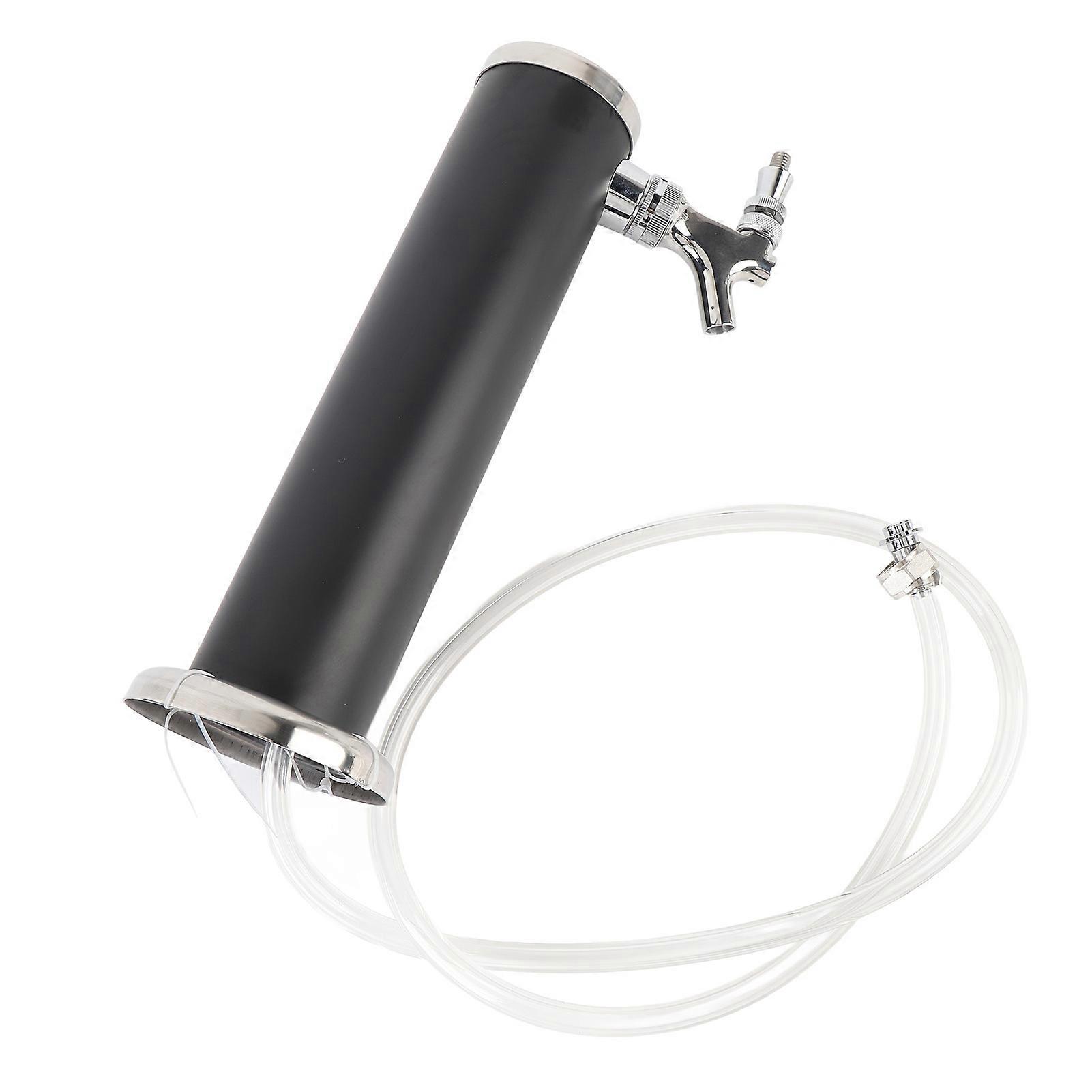 Distributeur de bière pression en acier inoxydable à robinet unique, 3 pouces, noir