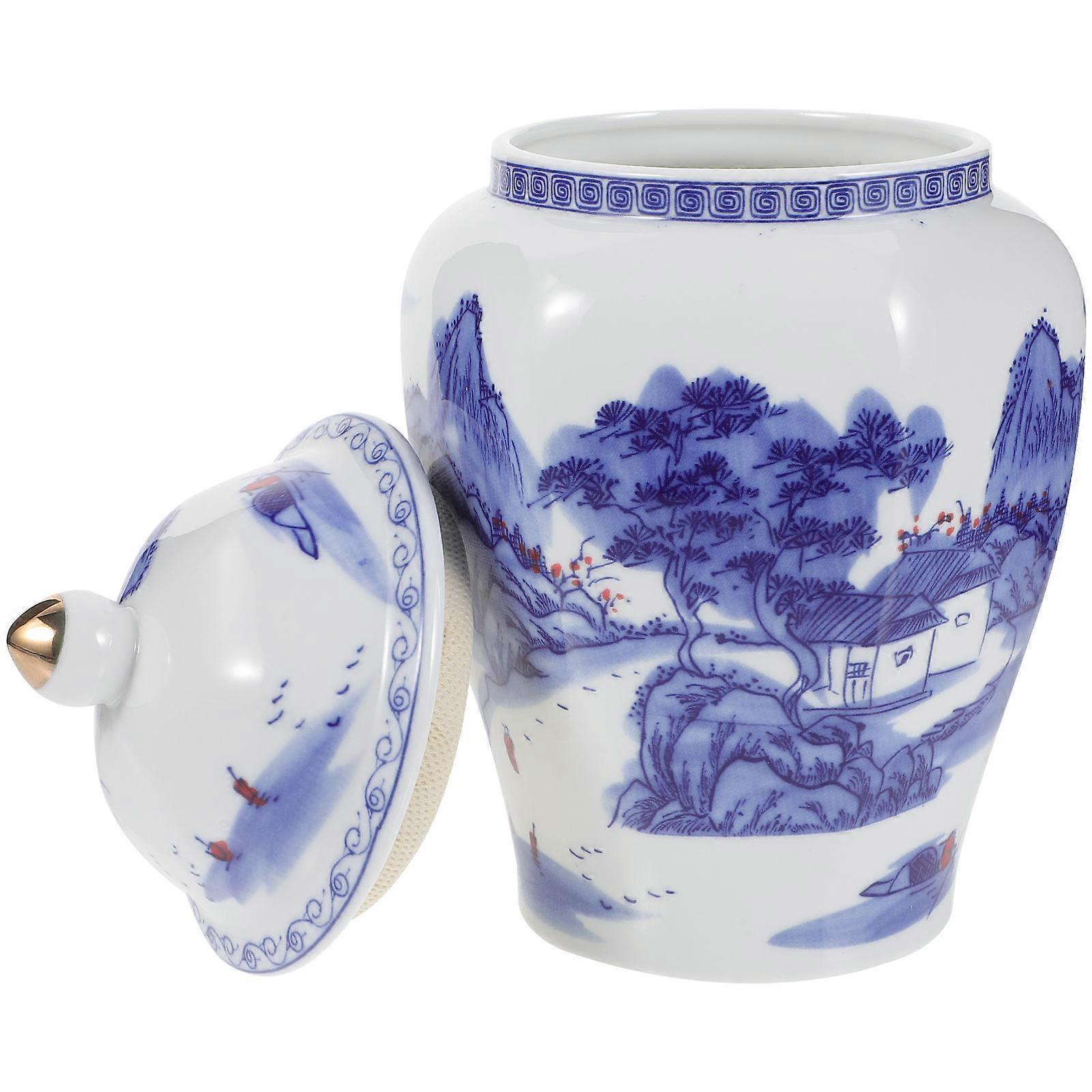 Loose Leaf Tea Storage Jar Ceramic Canister for Storage Use