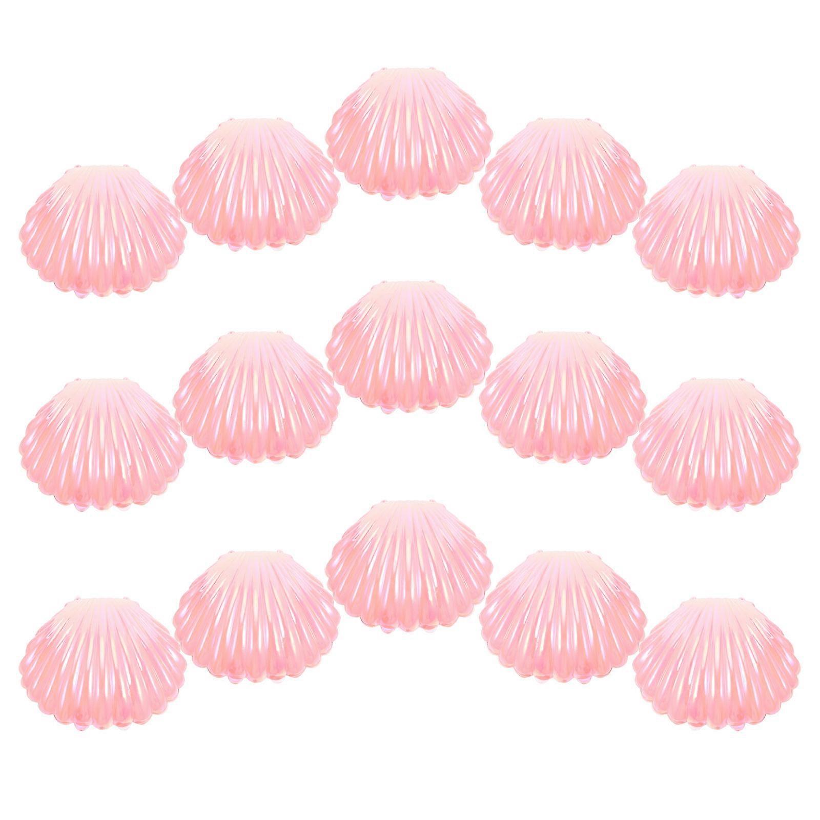 Shell Candy Boxes Plastic for Wedding 60Pcs Pink Seashell Treat Containers