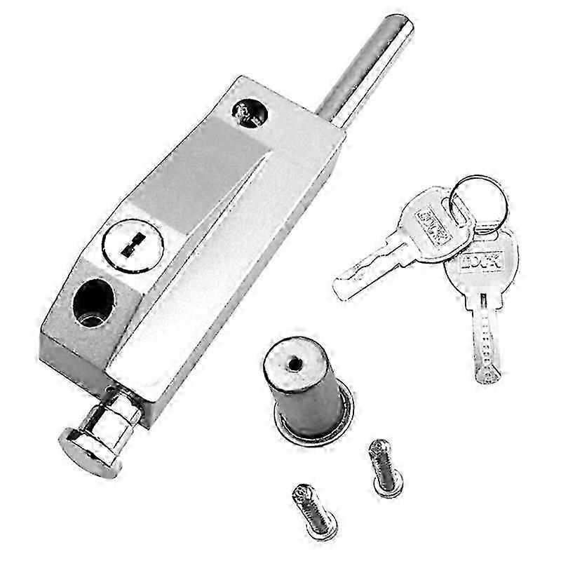 Silver Sliding Door Lock for Glass Patio Windows - Mortise Security Lock 0708