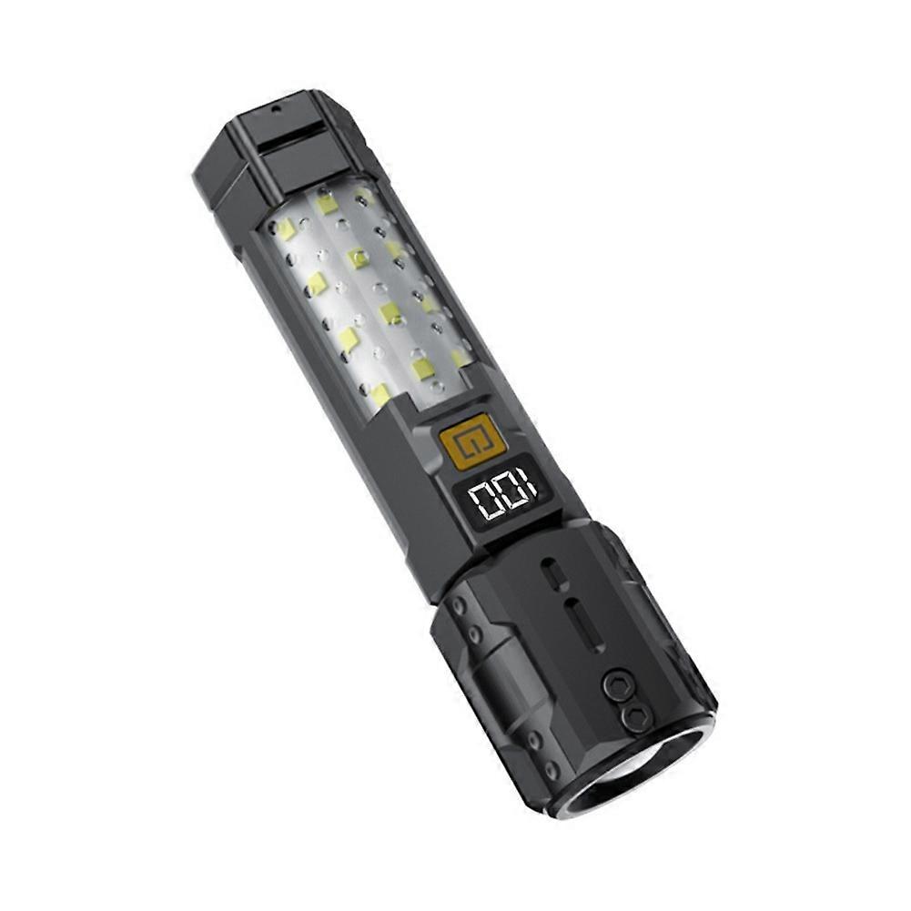 Zoom Flashlight Car Portable Work Light Multi-Function Black