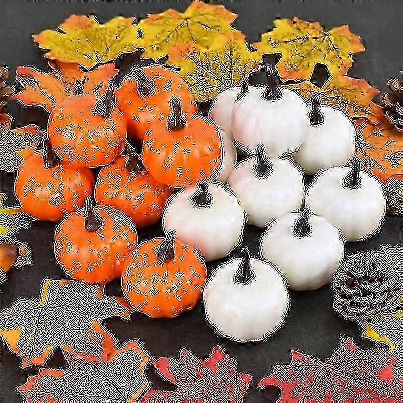 Halloween Kürbis Dekor Set - 12 Stück Mini Simulation Gemüse für den Bauernhausstil