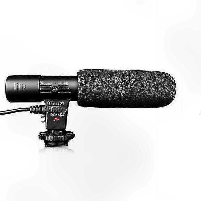 3.5mm Jack Condenser Microphone for DSLR Cameras, Portable External Mic for Video Recording and Interviews